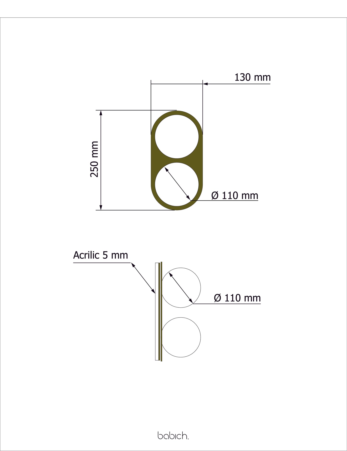 Minimalistic Wall Lamp Bubble B