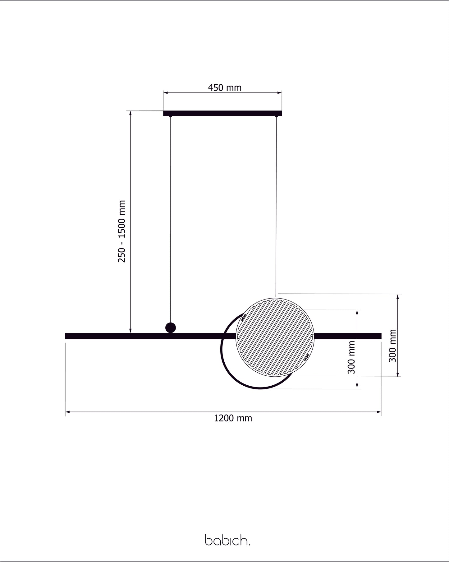 Pendant lamp Mid 1200