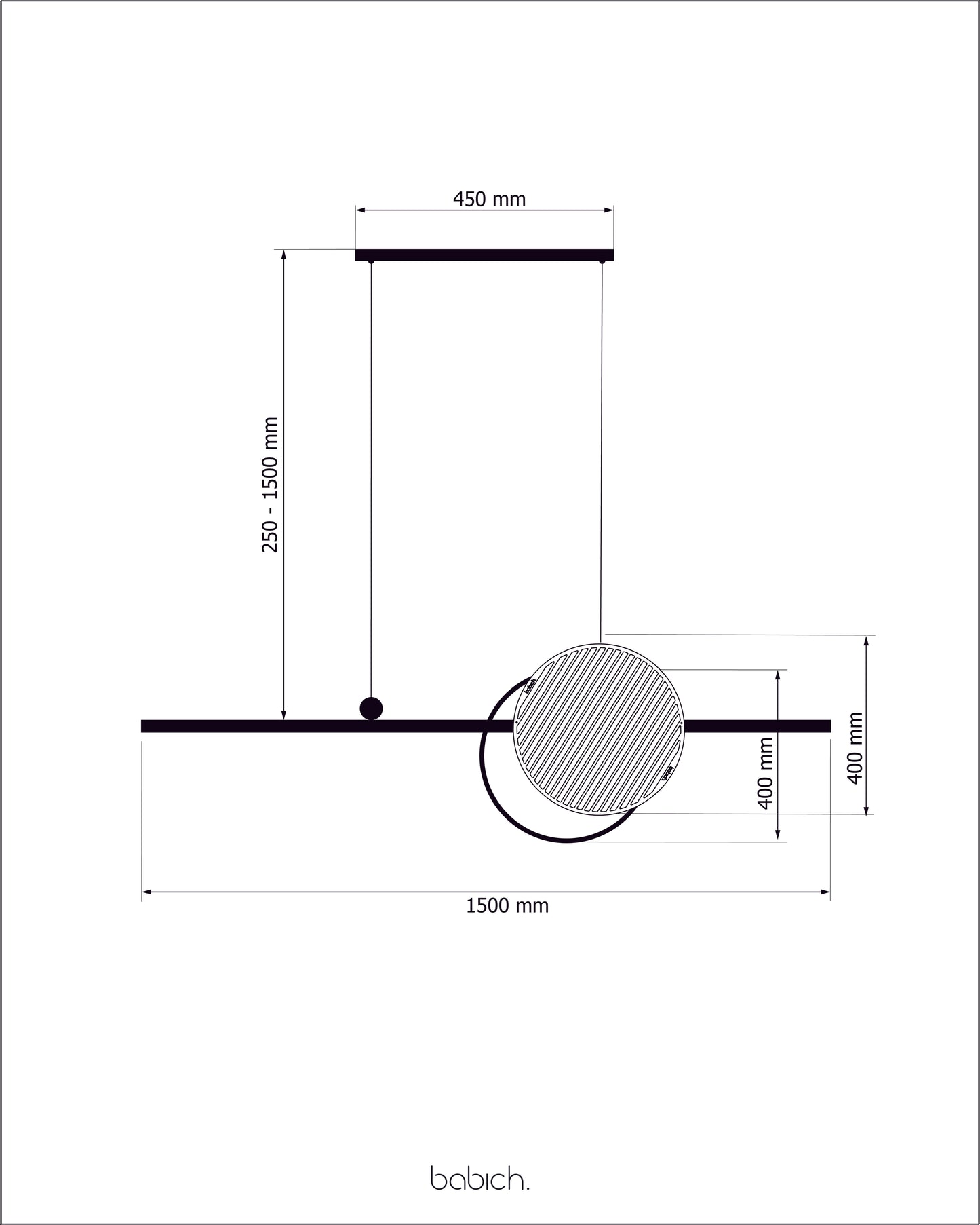 Pendant lamp Mid 1500