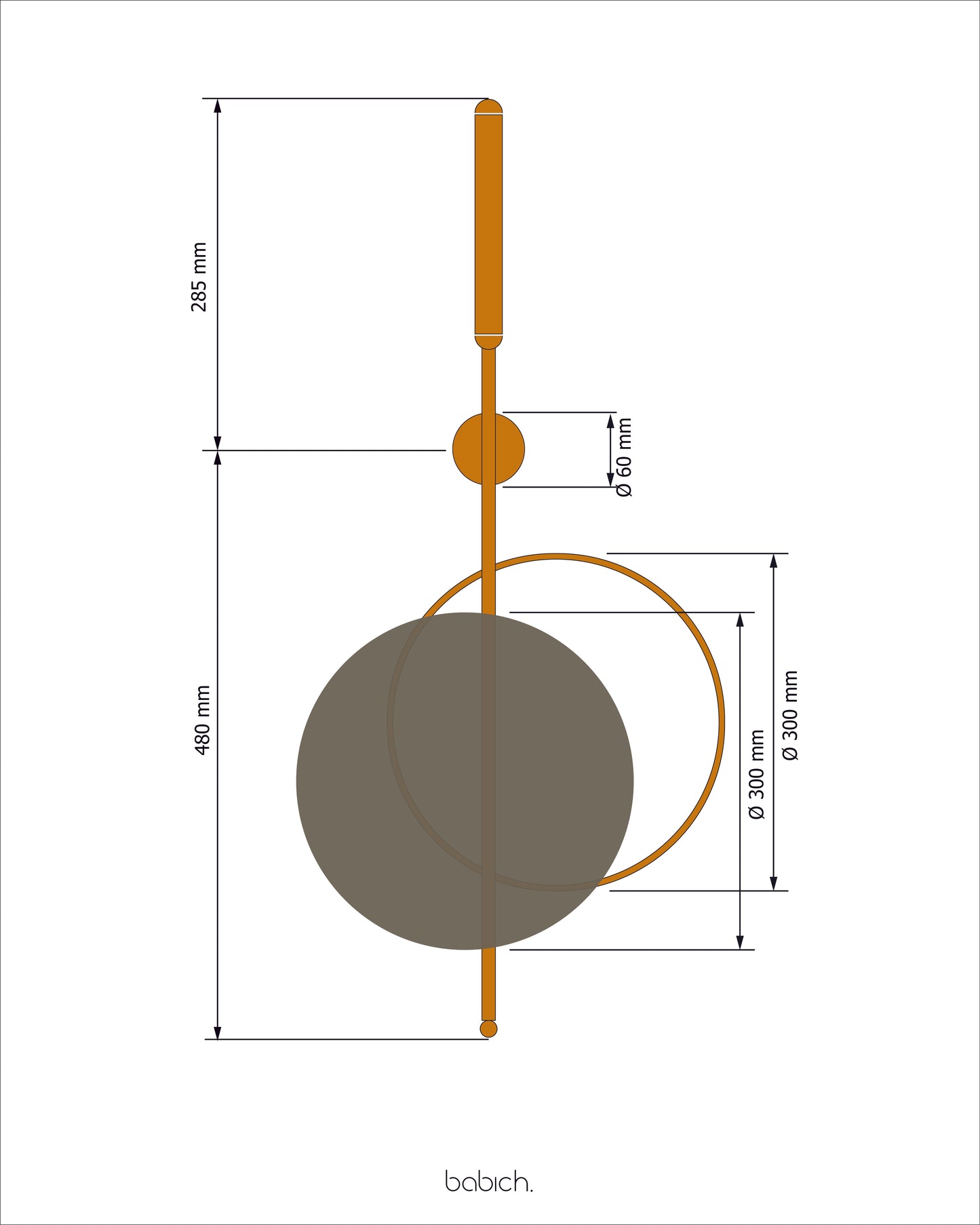 Modern Wall Lamp Mid Glass B