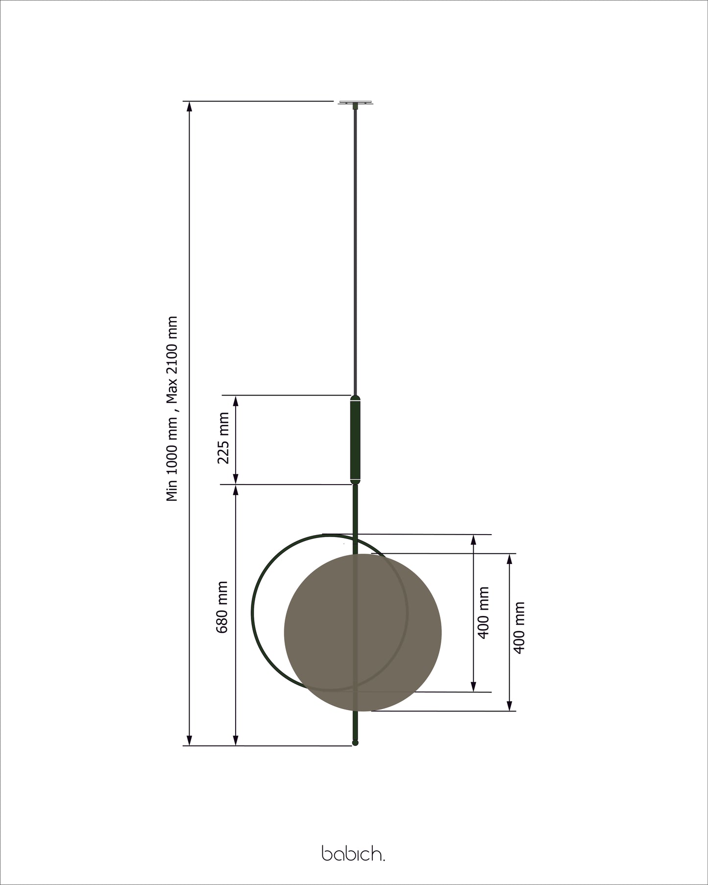 Pendant Lamp Mid Glass L