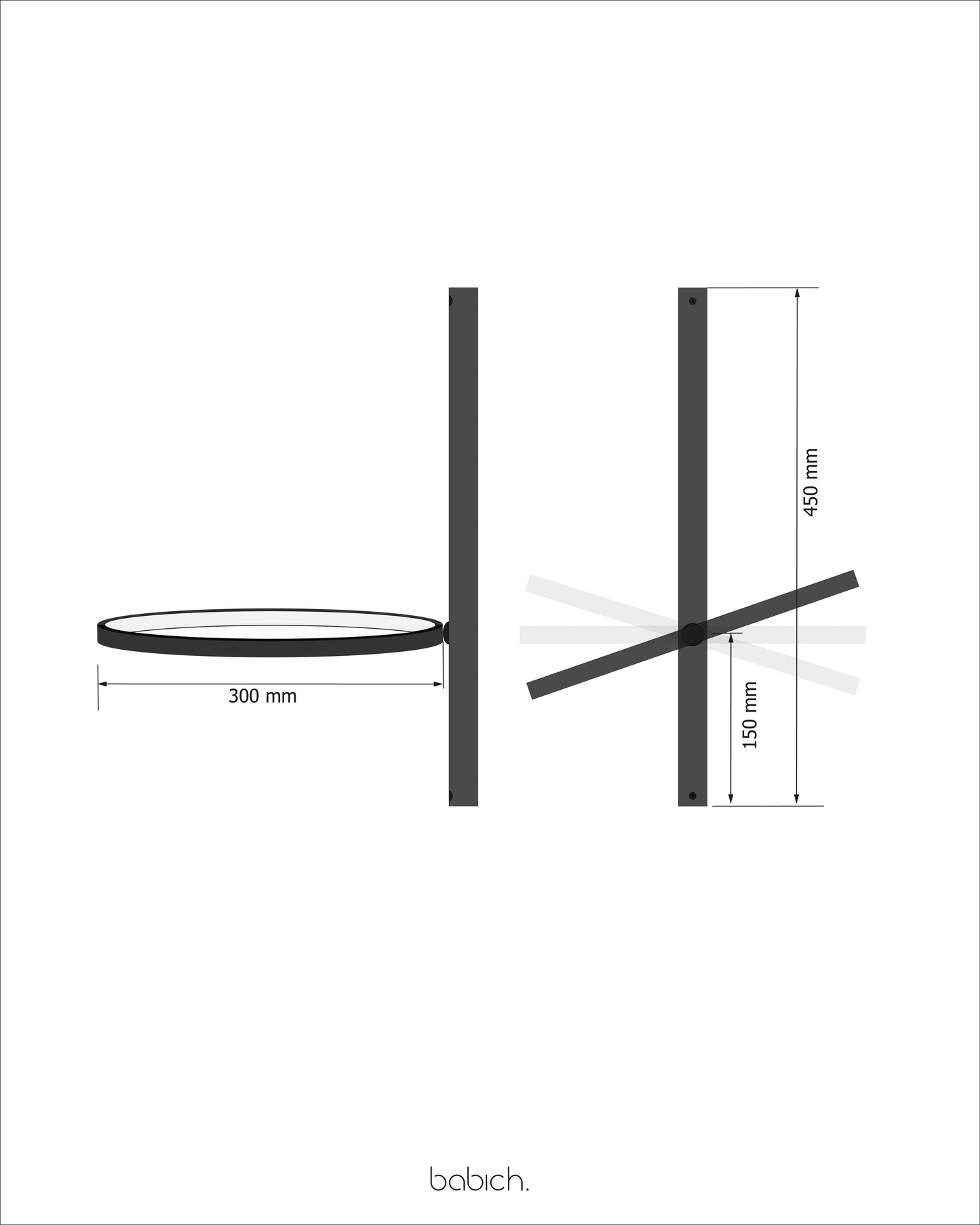 Wall lamp Ring BS with cord