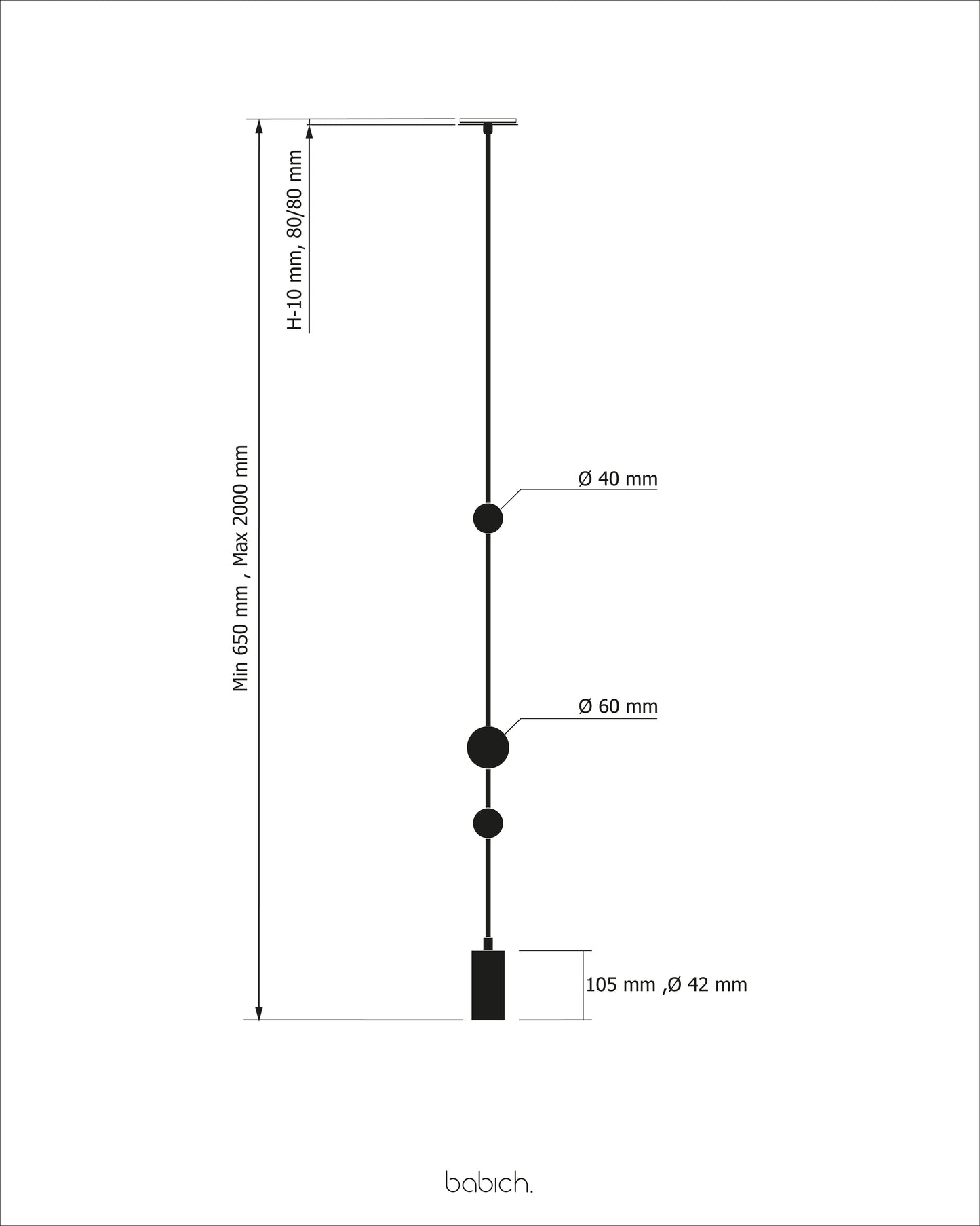 Minimalist lamp Sunderline 1S
