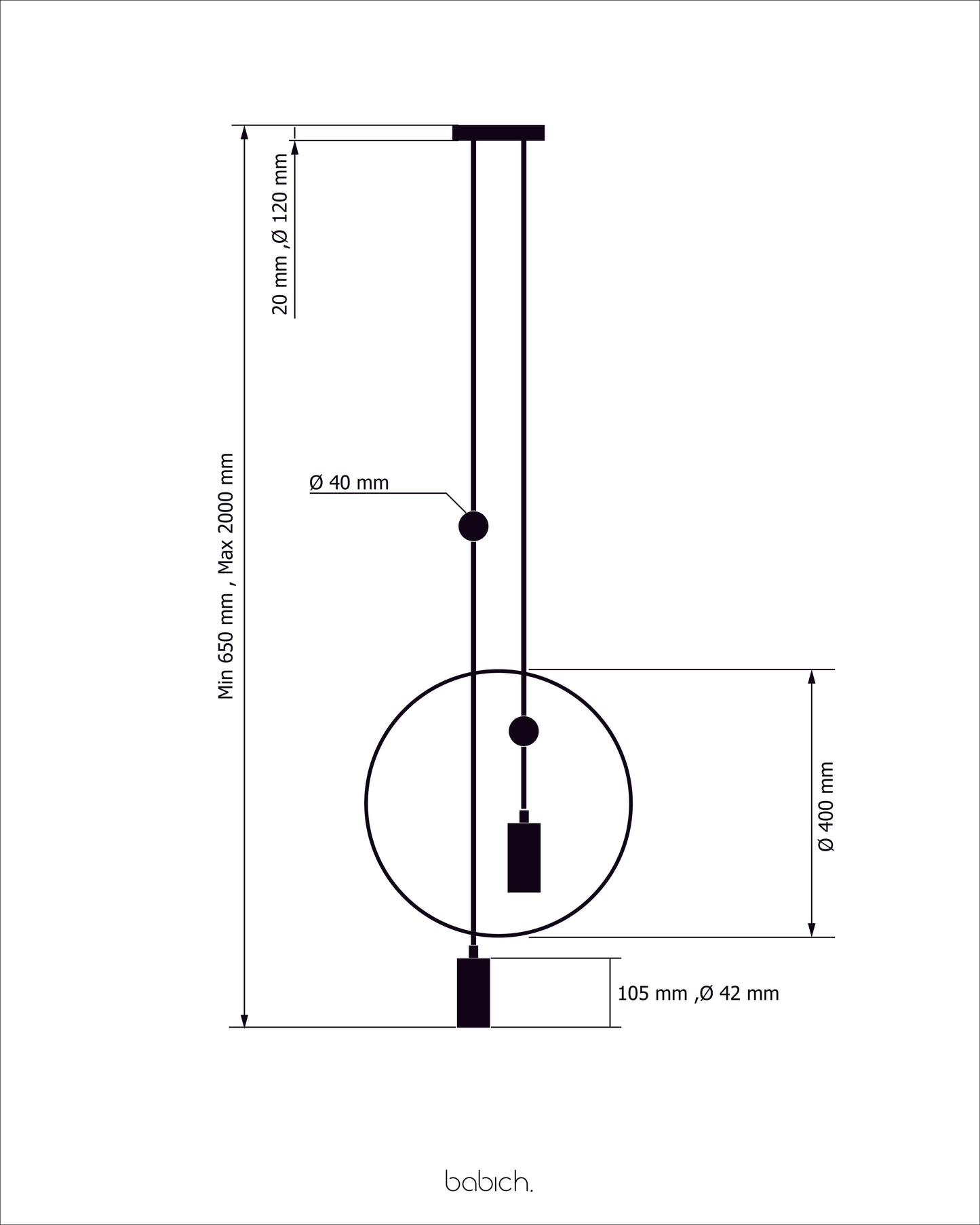 Modern lamp Sunderline 2C