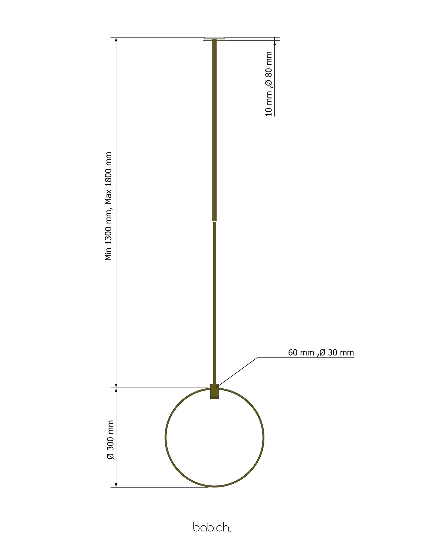 Pendant Holder with light