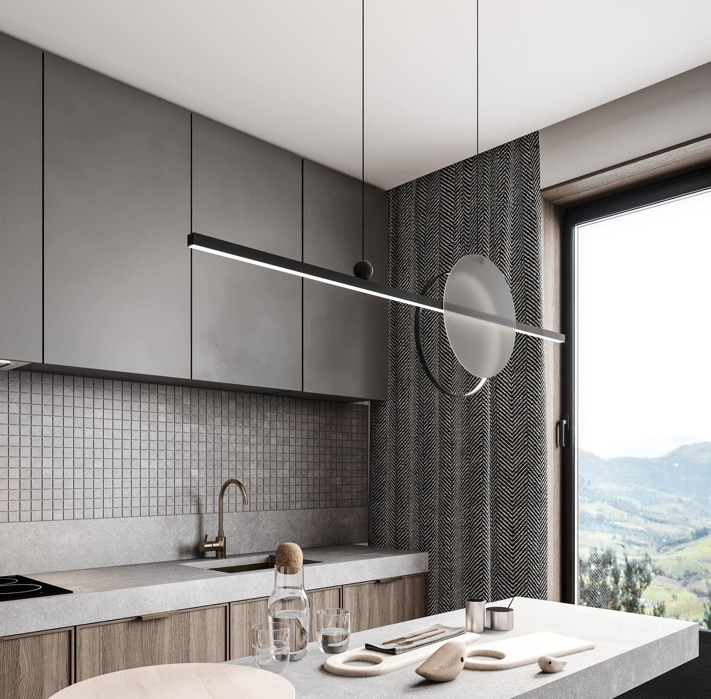 Pendant Lamp Mid glass 1200