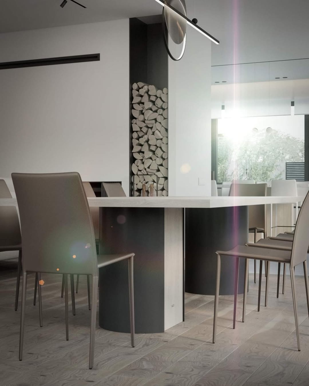 Pendant Lamp Mid glass 1500